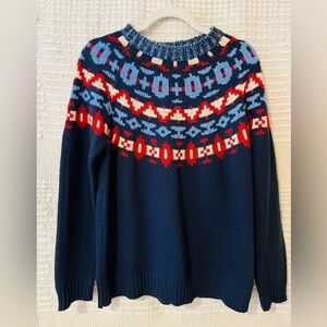 𝅺Joe Fresh Nordic Patterned Sweater L